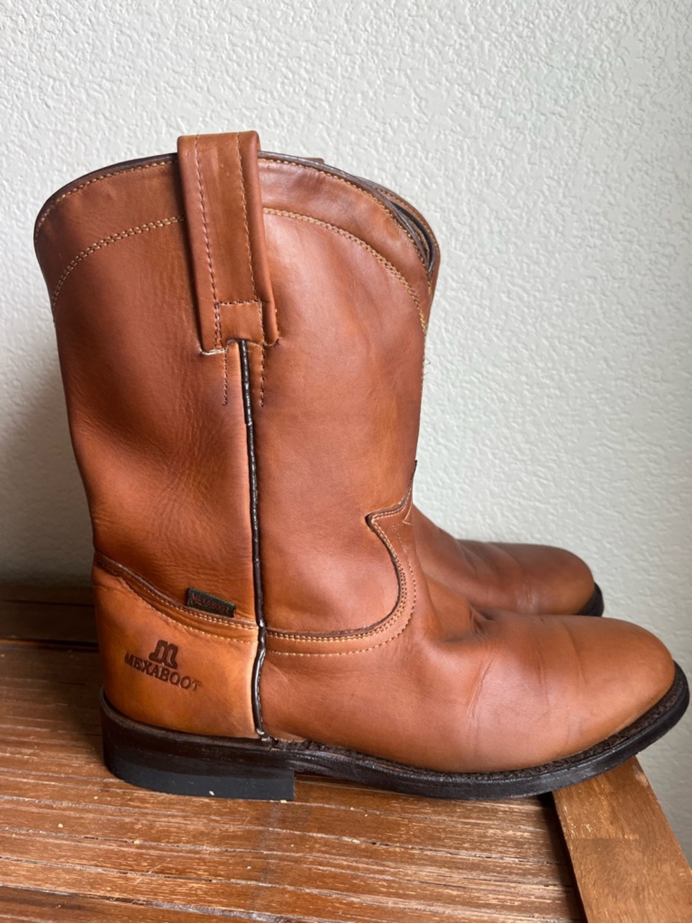 Men’s Mexaboot Workwear Utility Ranch Boot in Tan Leather